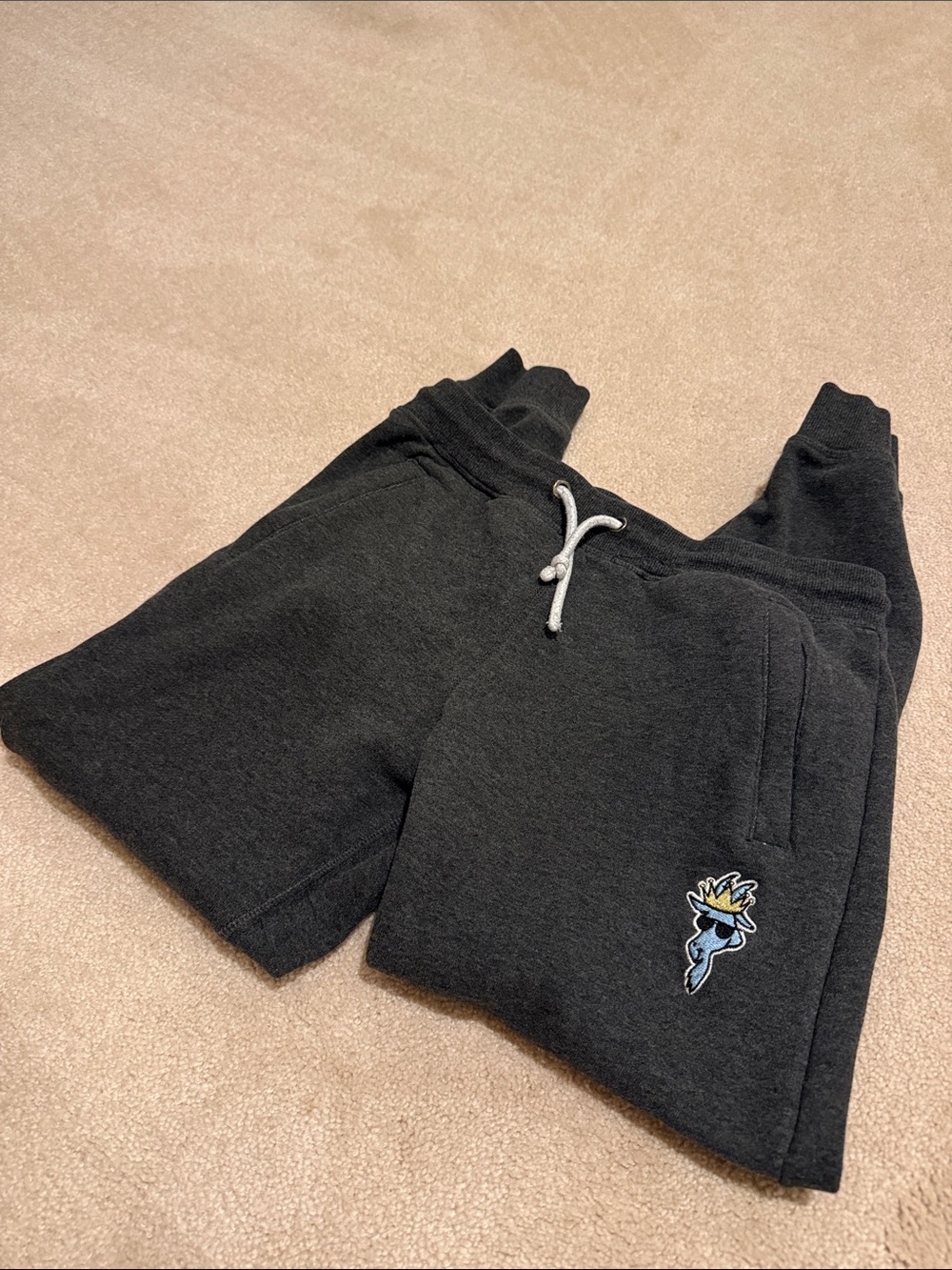 GOAT Youth Charcoal Fleece Drawstring Joggers XL